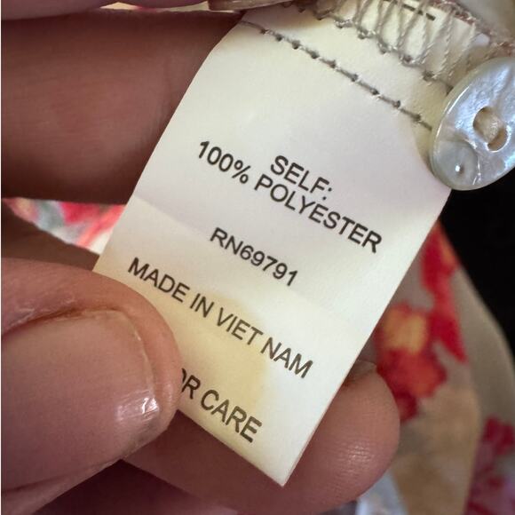 Fig and Flower mulit print L NWT femine whimiscal tie sleeve boho chic - Picture 12 of 12